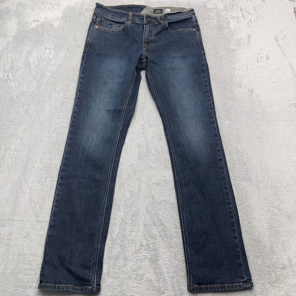 Volcom Other - Volcom Vorta Straight Leg Jeans Mens 31 Denim Cotton Stretch Slim Fit Dark Wash